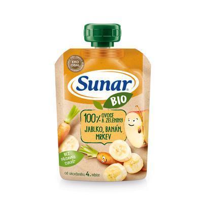 DETSKÁ VÝŽIVA BIO JABLKO BANÁN MRKVA 100g SUNAR KAPSIČKA