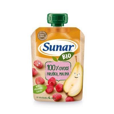 DETSKÁ VÝŽIVA BIO HRUŠKA MALINA 100g SUNAR KAPSIČKA