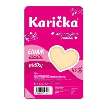 SYR KARIČKA EIDAM PLÁTKY KLASIK 45% 100g