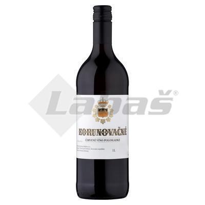 VÍNO KORUNOVAČNÉ 1l ČERVENÉ POLOSLADKÉ
