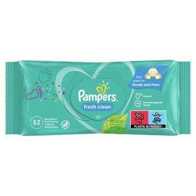 UTIERKY VLHČENÉ DETSKÉ PAMPERS WIPES FRESH CLEAN 52ks
