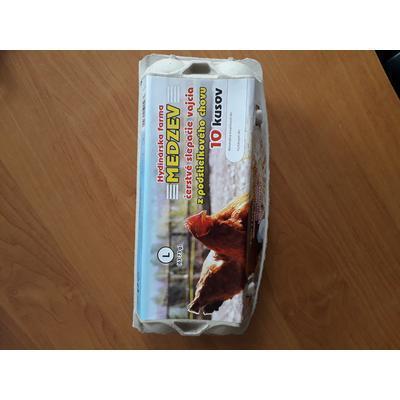 VAJCIA SLEPAČIE 10ks "L" /PODSTIELKOVÝ CHOV/ FARMA MEDZEV