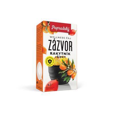 ČAJ BYLINNÝ - OVOCNÝ ZÁZVOR RAKYTNÍK + ŠÍPKY WELLNESS 36g POPRAD
