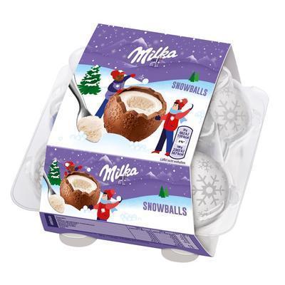 +++ ČOKOLÁDA MILKA SNOWBALLS 112g