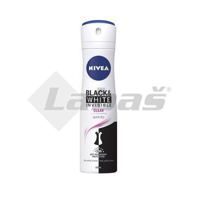 ANTIPERSPIRANT SPREJ NIVEA INVISIBLE BLACK & WHITE CLEAR 150ml DEO DÁMSKY
