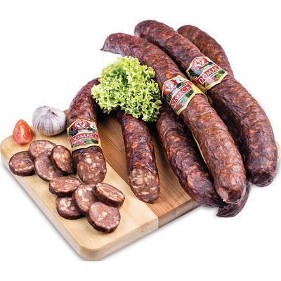 KLOBÁSA DOMÁCA KLASICKY ÚDENÁ cca 1200g /VÁHA/ CIMBAĽÁK