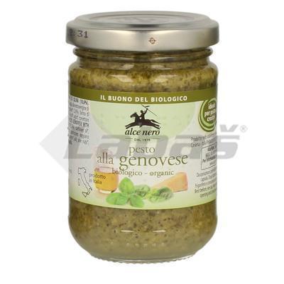 PAŠTÉTA NÁTIERKA BIO PESTO ALLA GENOVESE S BAZALKOU 130g ALCE NERO