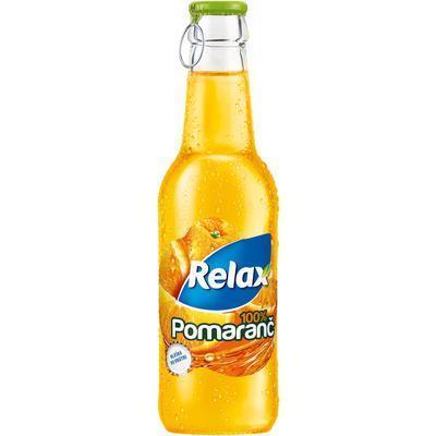 NÁPOJ ŠŤAVA 100% POMARANČ 0.25l VIEČKO RELAX SKLO