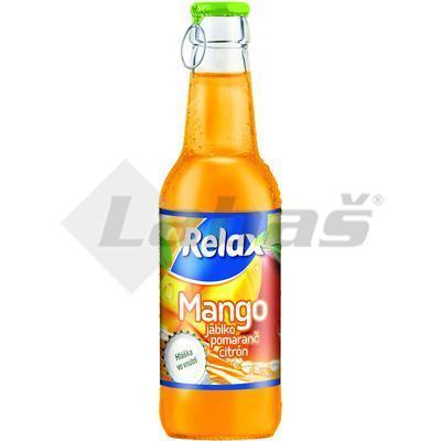 NÁPOJ MANGO 0.25l VIEČKO RELAX SKLO