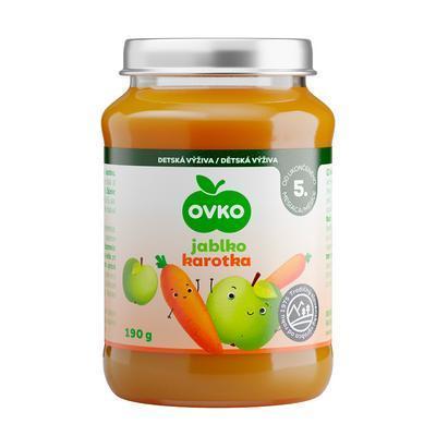 DETSKÁ VÝŽIVA JABLKO-MRKVA 190g OVKO OD 5.MESIACA