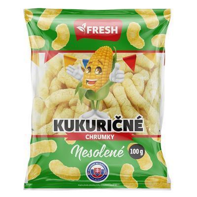 CHRUMKY KUKURIČNÉ NESOLENÉ 100g FRESH BEZLEP