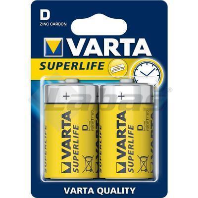 BATÉRIA VARTA SUPERLIFE 2020 R20P 1,5V D 2ks BLISTER -4008496556342