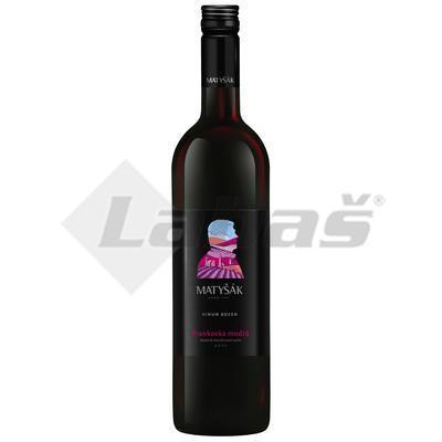 VÍNO FRANKOVKA MODRÁ 0.75l AKOSTNÉ VGB MATYŠÁK ČERVENÉ SUCHÉ