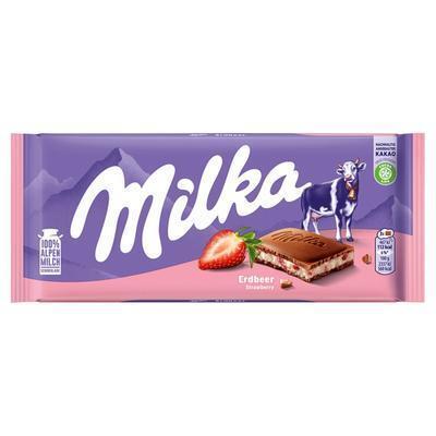 ČOKOLÁDA MILKA JAHODOVÁ 100g