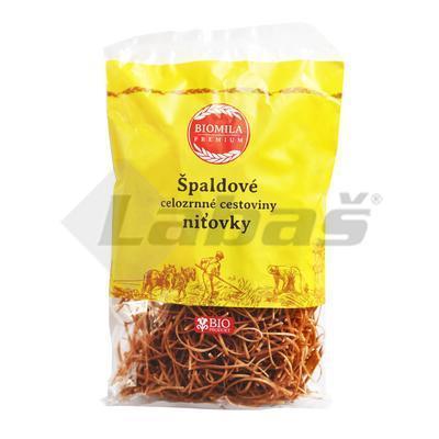 CESTOVINY BIO NIŤOVKY CELOZRNNÉ ŠPALDOVÉ 250g BIOMILA