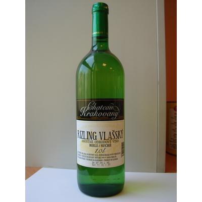 VÍNO RIZLING VLAŠSKÝ 1l CHATEAU BIELE SUCHÉ KRAKOVANY