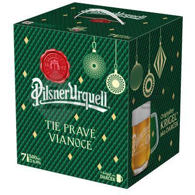 PIVO PILSNER URQUELL 12% 7x0.5l + KRIGEĽ VRATNÉ FĽAŠE