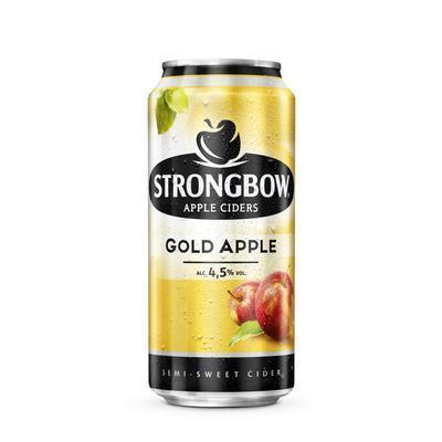CIDER STRONGBOW APPLE GOLD 0.44l PLECH VRATNÝ OBAL
