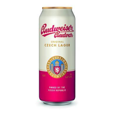 PIVO BUDWEISER BUDVAR SV. 12% 0.5l PLECH VRATNÝ OBAL