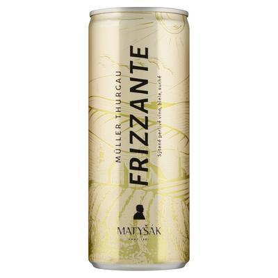 VÍNO PERLIVÉ FRIZZANTE 0.25l BIELE SUCHÉ MATYŠÁK PLECH VRATNÝ OBAL