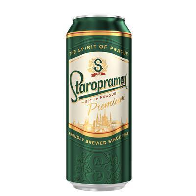 PIVO STAROPRAMEN PREMIUM 12% 0.5l PLECH VRATNÝ OBAL