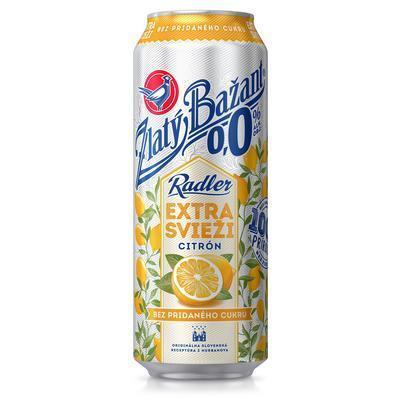 PIVO ZLATÝ BAŽANT RADLER 0,0% EXTRA SVIEŽI CITRÓN 0.5l PLECH VRATNÝ OBAL