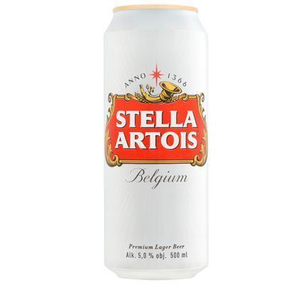 PIVO STELLA ARTOIS 0.5l PLECH VRATNÝ OBAL