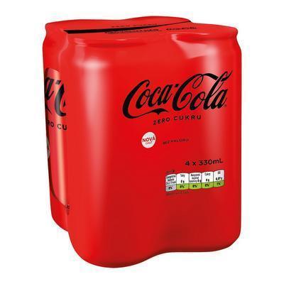 COCA COLA ZERO 4x0.33l PLECH VRATNÝ OBAL