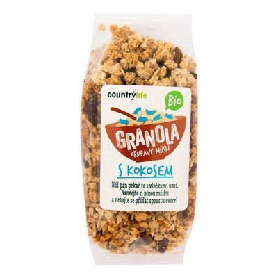 MUSLI BIO CHRUMKAVÉ OVSENÉ S KOKOSOM GRANOLA 350g COUNTRY LIFE