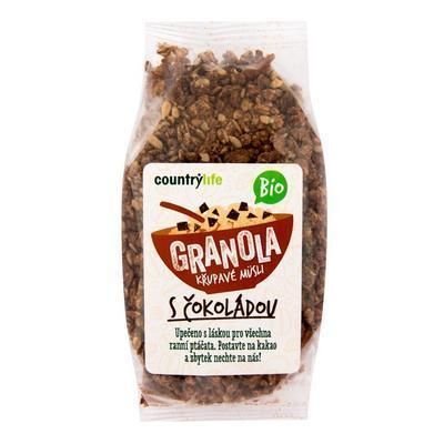 MUSLI BIO CHRUMKAVÉ OVSENÉ S ČOKOLÁDOU GRANOLA 350g COUNTRY LIFE