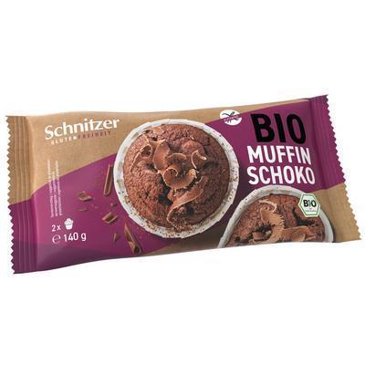 MUFFIN S KÚSKAMI ČOKOLÁDY BIO 140g SCHNITZER BEZLEP.