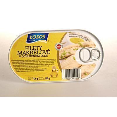 MAKRELA FILETY V OCHUTENOM OLEJI 170g / PP 102g LOSOS