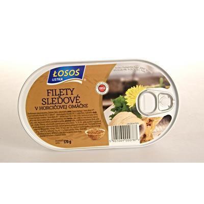 SLEĎ FILETY V HORČICOVEJ OMÁČKE 170g / PP 94g EO LOSOŚ LUMARKT