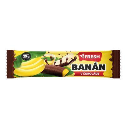 TYČINKA BANÁN V ČOKOLÁDE 25g FRESH