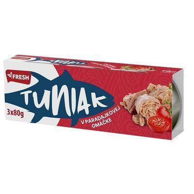 TUNIAK V PARADAJKOVEJ OMÁČKE 3x80g / PP 156g FRESH
