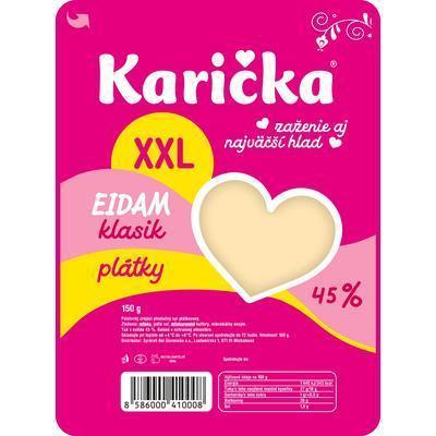 SYR KARIČKA EIDAM PLÁTKY KLASIK 45% 150g