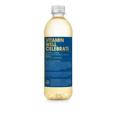 NÁPOJ VITAMIN WELL CELEBRATE MANGO A ANANAS 0.5l PET VRATNÝ OBAL