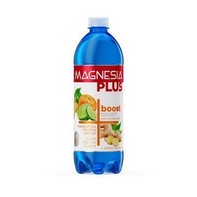 VODA MINERÁLNA MAGNESIA PLUS BOOST MANDARINKA,LIMETKA,ZÁZVOR 0.7l VRATNÝ OBAL