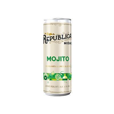NÁPOJ MOJITO REPUBLICA 6% 0.25l ALKOHOLICKÝ PLECH VRATNÝ OBAL