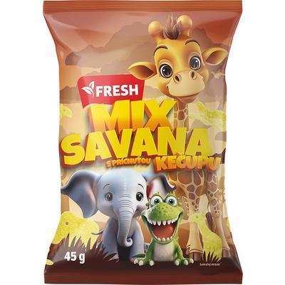 SNACK ZEMIAKOVÝ SAVANA MIX S PRÍCHUŤOU KEČUP 45g FRESH