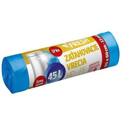 VRECIA NA ODPAD 45l 17ks HDPE 16mi 55x60 ZAŤAHOVACIE FRESH