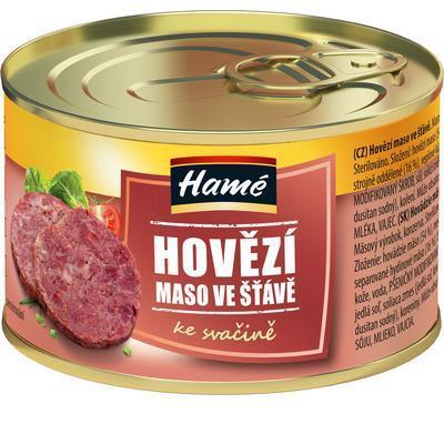 HOTOVÉ JEDLO HOVÄDZIE VO VLASTNEJ ŠŤAVE 150g HAMÉ