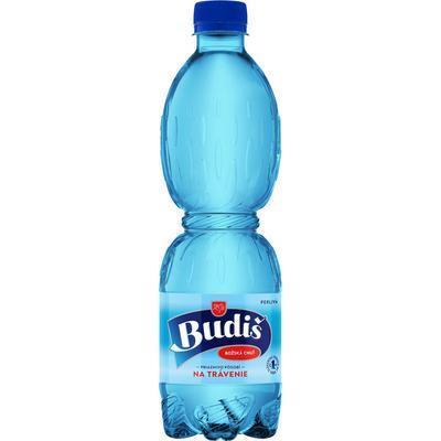 VODA MINERÁLNA BUDIŠ PERLIVÁ NA TRÁVENIE 0.5l PET VRATNÝ OBAL