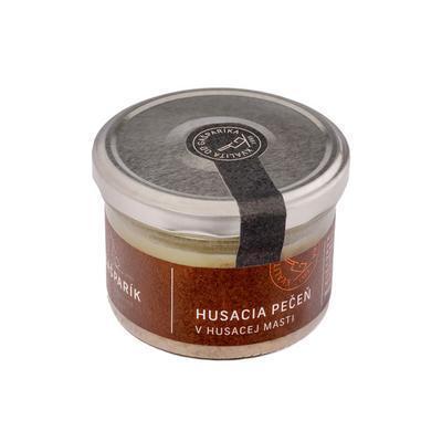PAŠTÉTA PEČEŇ HUSACIA V HUSACEJ MASTI 140g SKLO GAŠPARÍK