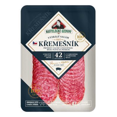 SALÁMA KŘEMEŠNÍK 100g KOSTELECKÉ UZENINY