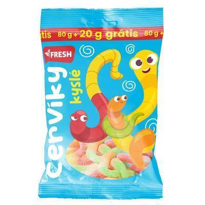 CUKRÍKY ČERVÍKY KYSLÉ ŽELÉ 80+20g GRÁTIS FRESH