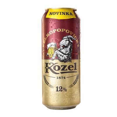 PIVO VEĽKOPOPOVICKÝ KOZEL 12% 0.5l PLECH VRATNÝ OBAL