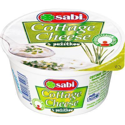 SYR COTTAGE CHEESE S PAŽÍTKOU 180g SABI BEZLEP
