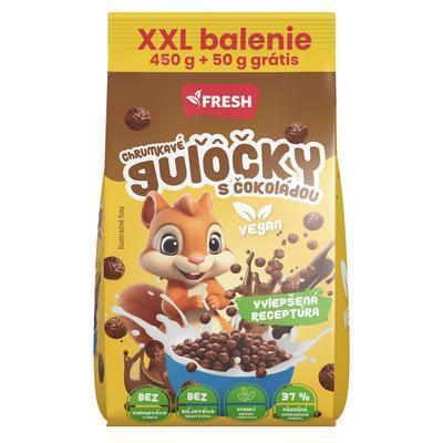 CEREÁLIE CHRUMKAVÉ GUĽÔČKY S ČOKOLÁDOU XXL 450g + 50g GRÁTIS FRESH