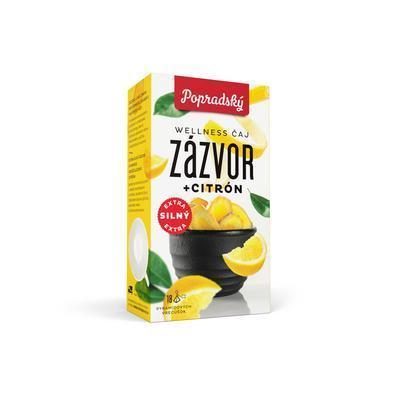 ČAJ BYLINNÝ - OVOCNÝ ZÁZVOR + CITRÓN EXTRA SILNÝ WELLNESS 36g POPRAD